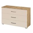 Rauch Aditio 3 Drawer Wide Chest - Artisan Oak and Champagne
