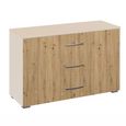Rauch Aditio 3 Drawer Wide Chest - Champagne and Artisan Oak