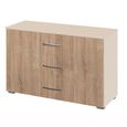 Rauch Aditio 3 Drawer Wide Chest - Champagne and Sonoma Oak