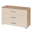 Rauch Aditio 3 Drawer Wide Chest - Sonoma Oak and Champagne