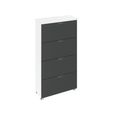 Rauch Aditio 4 Drawer Narrow Chest - Alpine White and Metallic Dark Grey