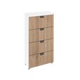 Rauch Aditio 4 Drawer Narrow Chest - Alpine White and Sonoma Oak