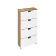 Rauch Aditio 4 Drawer Narrow Chest - Artisan Oak and Alpine White