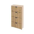Rauch Aditio 4 Drawer Narrow Chest - Champagne and Artisan Oak