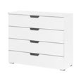 Aditio Wide Chest - 4 Drawer - Alpine White