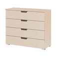 Aditio Wide Chest - 4 Drawer - Champagne