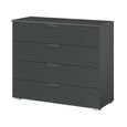 Aditio Wide Chest - 4 Drawer - Metallic Dark Grey
