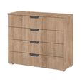 Aditio Wide Chest - 4 Drawer - Sonoma Oak