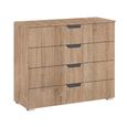 Aditio Wide Chest - 4 Drawer - Sonoma Oak