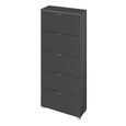 Aditio Tall Chest - 5 Drawer - Metallic Dark Grey