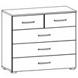 Rauch Alegro 3+2 Drawer Chest - Sonoma Oak and Alpine White
