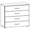 Rauch Alegro 4 Drawer Chest - Alpine White and Metallic Dark Grey