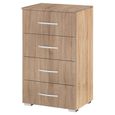 Rauch Alegro 4 Drawer Narrow Chest - Sonoma Oak