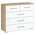 Rauch Alvor 3+2 Drawer Chest - Sonoma Oak and Alpine White
