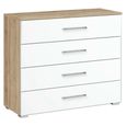 Rauch Alvor 4 Drawer Chest - Sonoma Oak and Alpine White