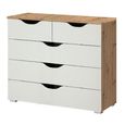Rauch Arnstein 3+2 Drawer Chest - Artisan Oak and Alpine White