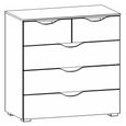 Rauch Arnstein 3+2 Drawer Chest - Metallic Dark Grey and Alpine White