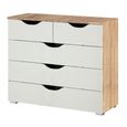 Rauch Arnstein 3+2 Drawer Chest - Sonoma Oak and Alpine White