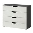 Rauch Arnstein 4 Drawer Chest - Metallic Dark Grey and Alpine White