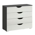 Rauch Arnstein 4 Drawer Chest - Metallic Dark Grey and Alpine White