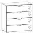 Rauch Arnstein 4 Drawer Chest - Sonoma Oak and White High Gloss