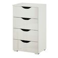 Rauch Arnstein 4 Drawer Narrow Chest - Alpine White and White High Gloss