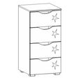 Rauch Arnstein 4 Drawer Narrow Chest - Alpine White and White High Gloss