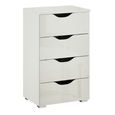 Rauch Arnstein 4 Drawer Narrow Chest - Alpine White and White High Gloss