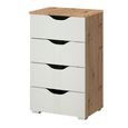 Rauch Arnstein 4 Drawer Narrow Chest - Artisan Oak and Alpine White