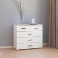 Rauch Corvo 3+2 Drawer Chest - Alpine White
