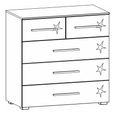 Rauch Elegant4you 3+2 Drawer Chest - Alpine White and White High Gloss