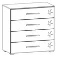 Rauch Elegant4you 4 Drawer Wide Chest - Alpine White and White High Gloss
