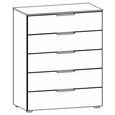 Rauch Flipp 5 Drawer Chest with Adjustable Height - Alpine White