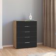 Rauch Flipp 5 Drawer Chest with Adjustable Height - Artisan Oak and Graphite