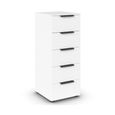Rauch Flipp 5 Drawer Tall Chest with Adjustable Height - Alpine White