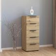 Rauch Flipp 5 Drawer Tall Chest with Adjustable Height - Artisan Oak