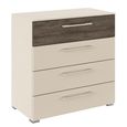 Rauch Luana 4 Drawer Chest - Champagne and Atlantic Dark Oak