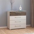 Rauch Luana 4 Drawer Chest - Champagne and Atlantic Dark Oak