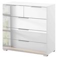 Rauch Miramar 3+2 Drawer Mirrored Chest - Alpine White