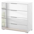 Rauch Miramar 4 Drawer Mirrored Chest - Alpine White