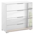 Rauch Miramar 4 Drawer Mirrored Chest - Alpine White