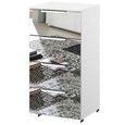 Rauch Miramar 4 Drawer Mirrored Narrow Chest - Alpine White