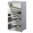 Rauch Miramar 4 Drawer Mirrored Narrow Chest - Silk Grey