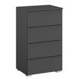Rauch Monostar 4 Drawer Chest - Metallic Dark Grey