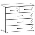 Rauch Morella 3+2 Drawer Chest - Sonoma Oak and White High Gloss
