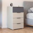 Rauch Sajo 4 Drawer Chest - Champagne and Metallic Dark Grey