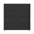 Rauch Skat Meridian 4 Drawer Chest - Graphite and Basalt Glass