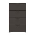 Rauch Skat Meridian 4 Drawer Narrow Chest - Graphite