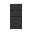Rauch Skat Meridian 4 Drawer Narrow Chest - Graphite and Basalt Glass