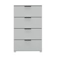 Rauch Skat Meridian 4 Drawer Narrow Chest - Silk Grey